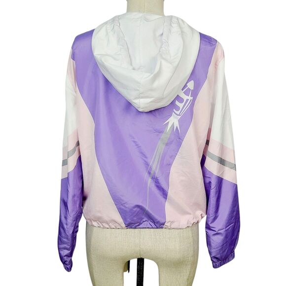 Disney Parks Space Mountain Jacket XS Purple Full Zip‎ Hooded Windbreaker - Picture 5 of 9